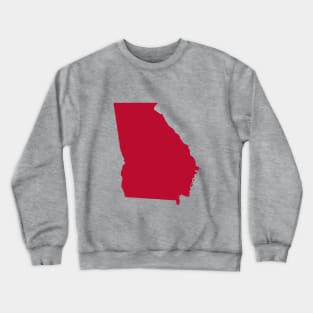 Bulldog Red Georgia Crewneck Sweatshirt